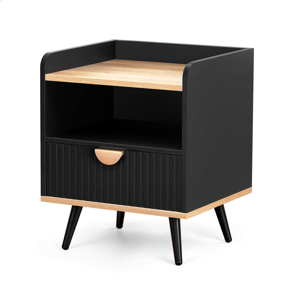 ALFORDSON Bedside Table with Drawer Black