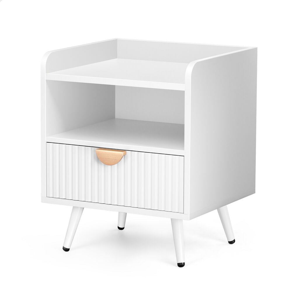 ALFORDSON Bedside Table with Drawer White