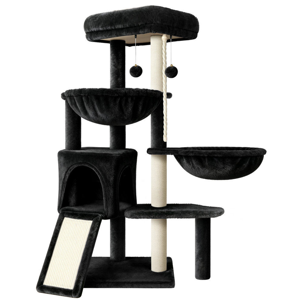 BEASTIE Cat Tree Tower Scratching Post Black 104cm