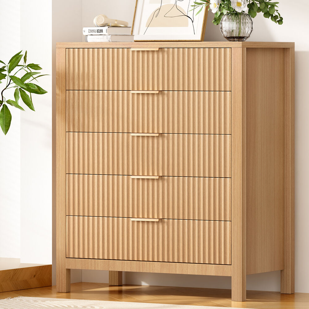 ALFORDSON 5 Chest of Drawers Modern Dresser Tallboy Storage Cabinet Wood