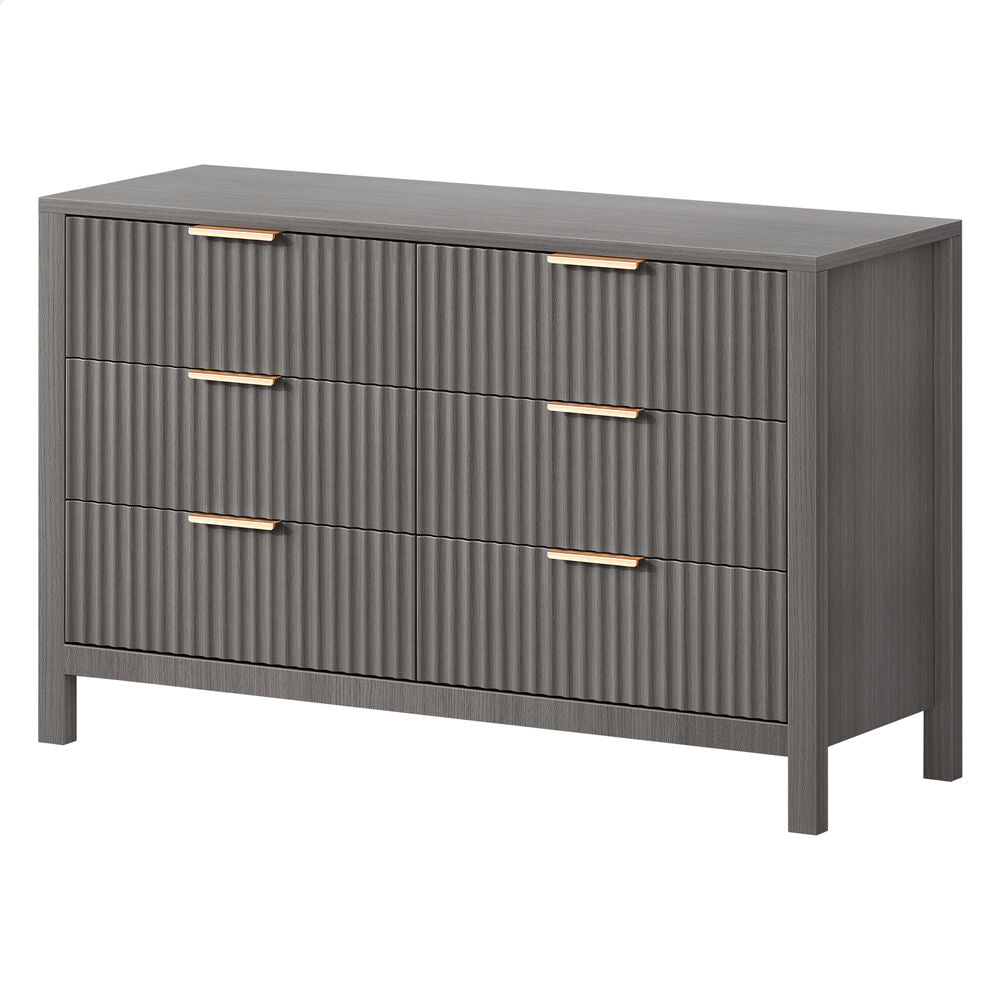 ALFORDSON 6 Chest of Drawers Modern Dresser Tallboy Storage Cabinet Grey