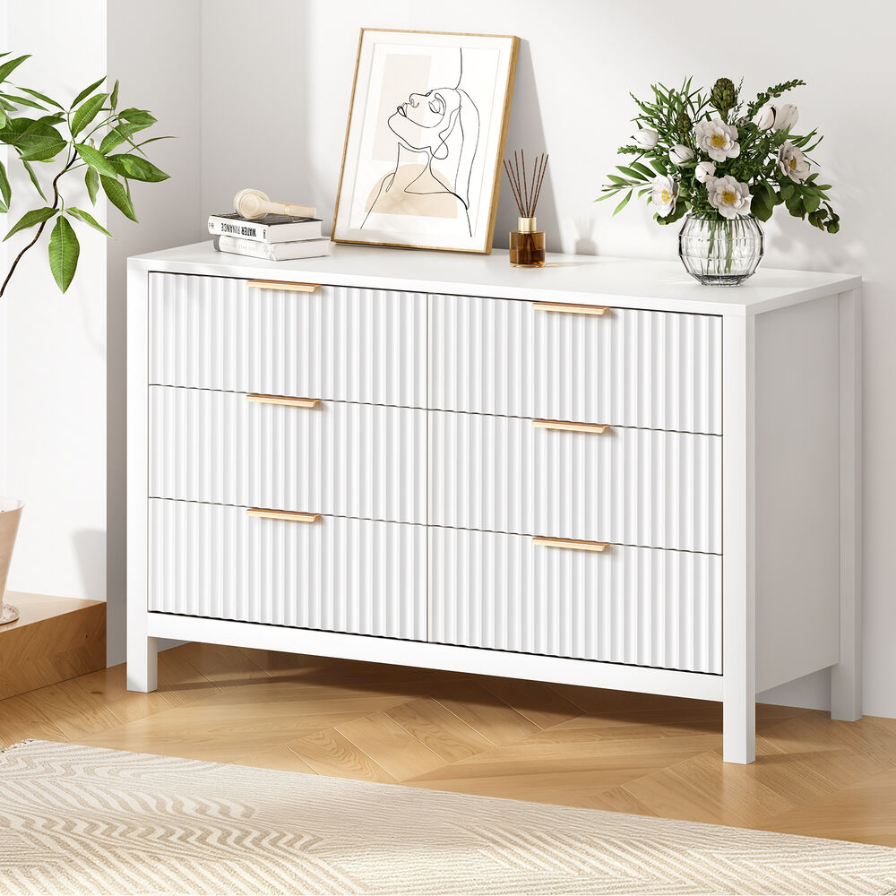 ALFORDSON 6 Chest of Drawers Modern Dresser Tallboy Storage Cabinet White