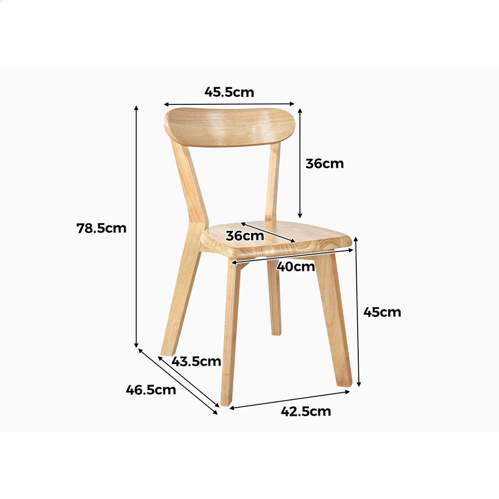 ALFORDSON 6x Dining Chairs Wooden Kitchen Accent Lounge Chair Rubber Wood Oak