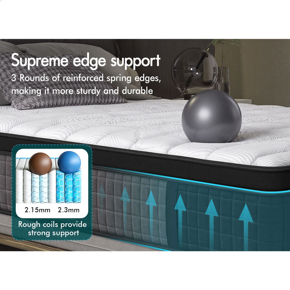 ALFORDSON Mattress 9 Zone Pocket Spring King Euro Top 34cm