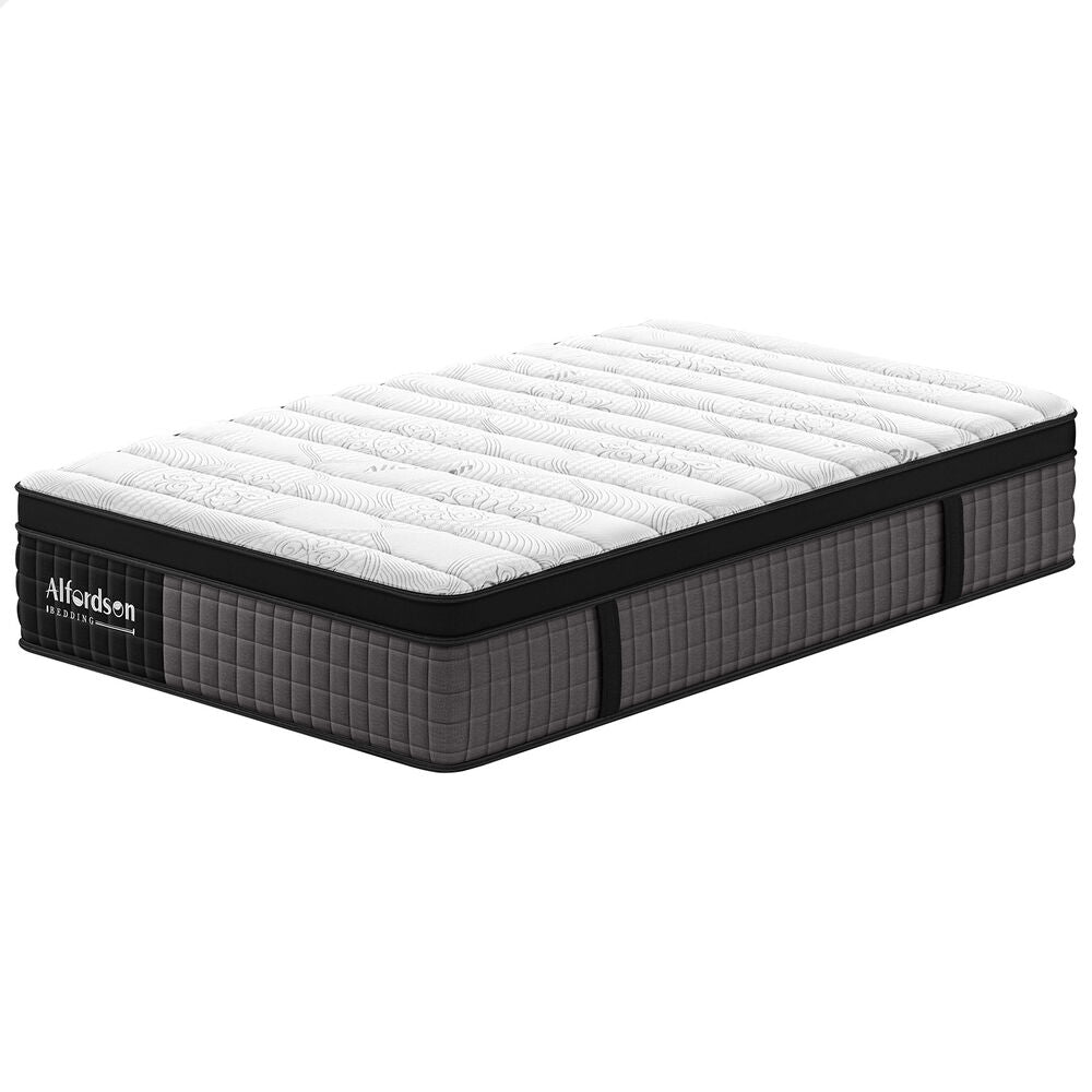 ALFORDSON Mattress 9 Zone Pocket Spring Single Bed Euro Top Latex Foam 34cm