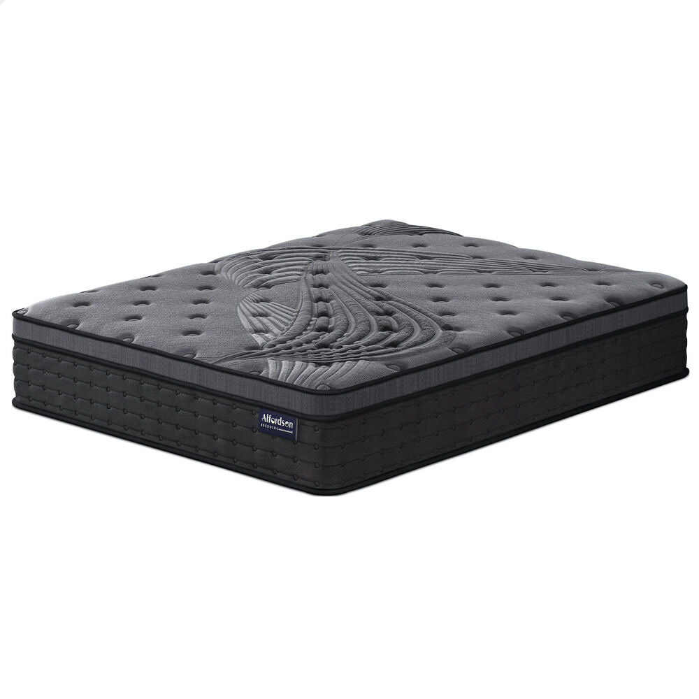ALFORDSON Double 34cm Mattress Euro Top 9 Zone Medium Firm