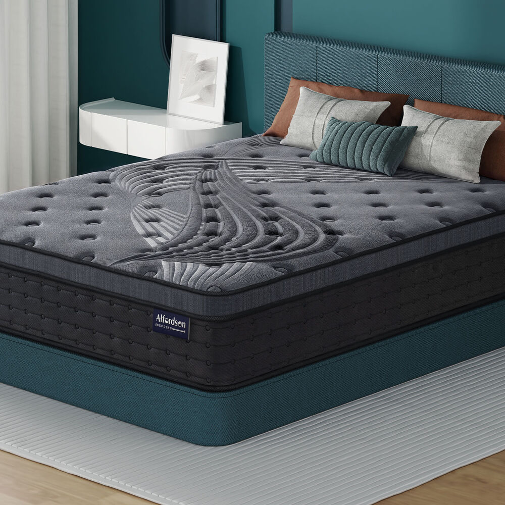 ALFORDSON Queen 34cm Mattress Euro Top 9 Zone Medium Firm