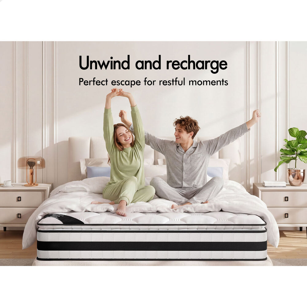 ALFORDSON 22cm Mattress King Pillow Top Memory Foam Medium Firm