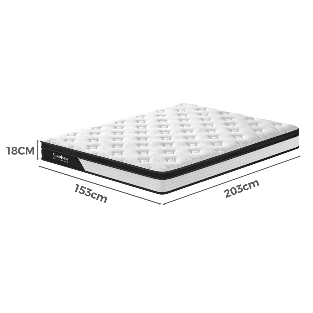 ALFORDSON Mattress 18CM Queen Euro Top Firm Spring