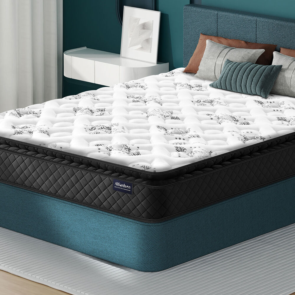 ALFORDSON Mattress Double Bed Pillow Top Memory Foam Bedding Medium Firm 24cm