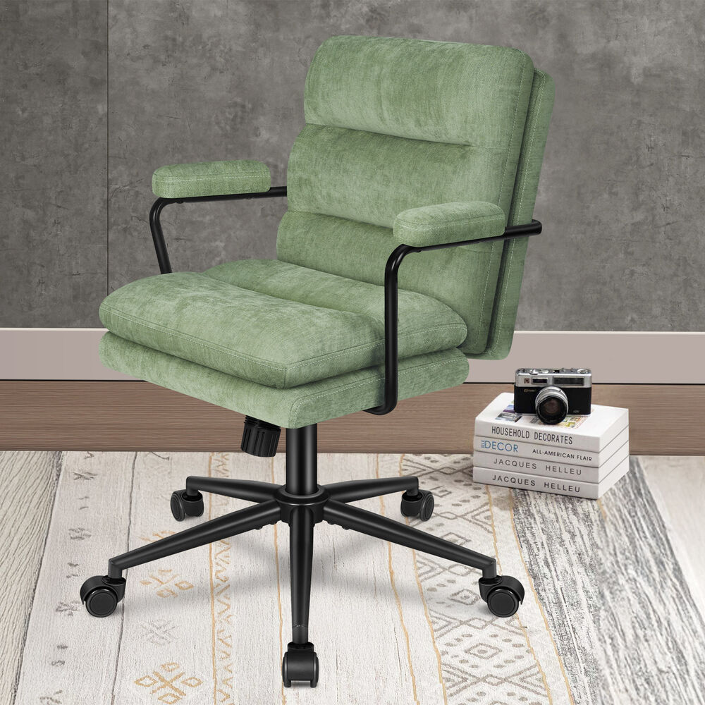 ALFORDSON Office Chair Ergonomic Chenille Executive Computer Seat Light Green