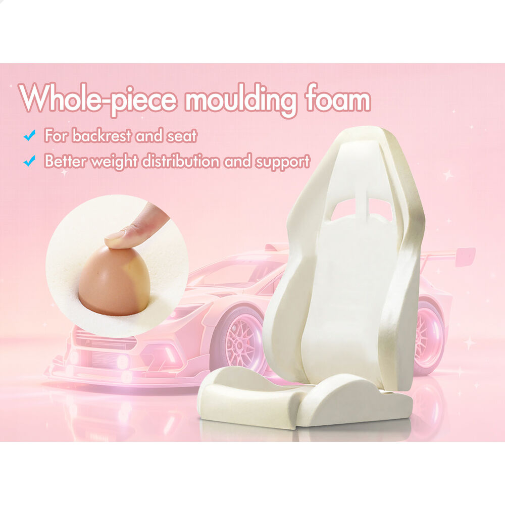 ALFORDSON Gaming Chair Rabbit Fur 2-Point Massage Lumbar Pillow Pink & White