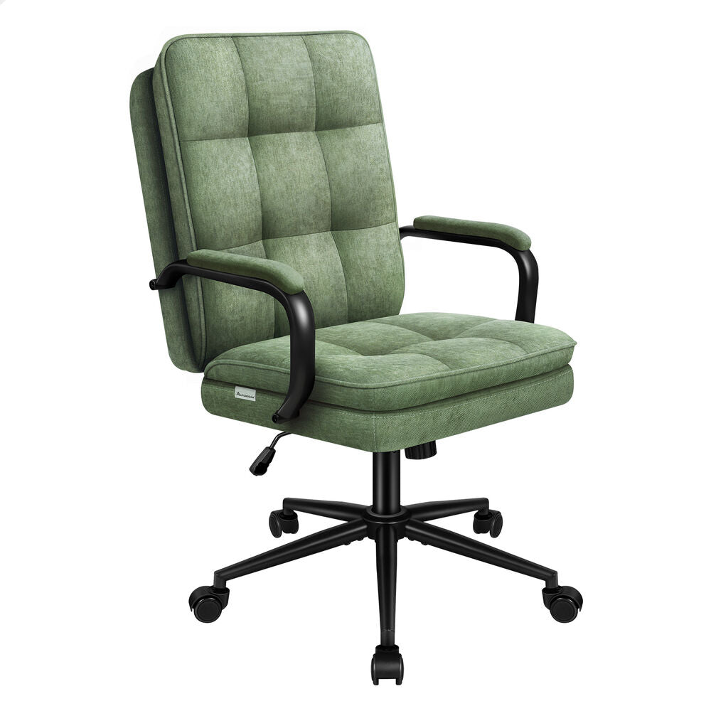 ALFORDSON Office Chair Ergonomic Chenille Computer Work Seat Light Green