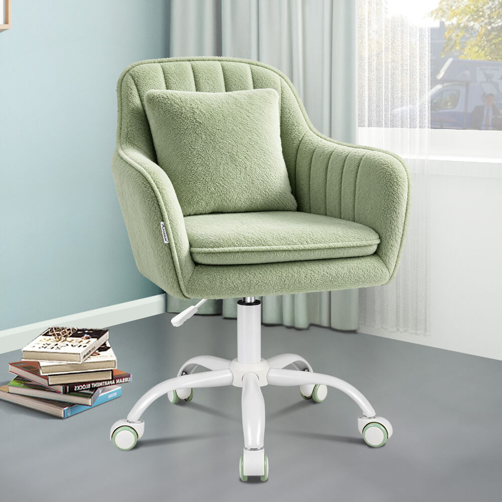 ALFORDSON Sherpa Fleece Office Chair Orla Green