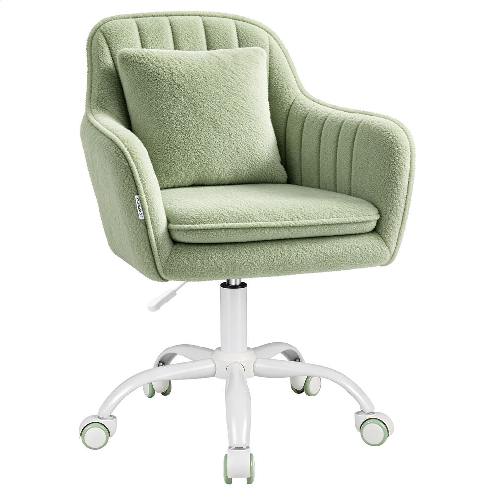ALFORDSON Sherpa Fleece Office Chair Orla Green