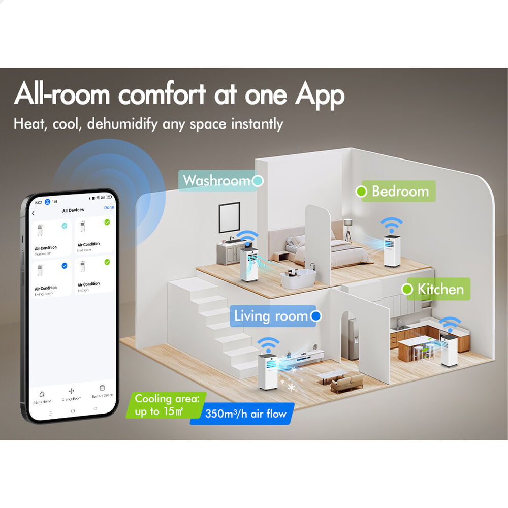 ALFORDSON Portable Air Conditioner 5000BTU 4-in-1 Smart Wi-Fi Cooling Fan