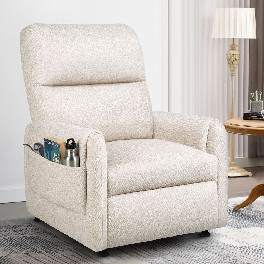 ALFORDSON Recliner Chair Electric Auto Recline Armchair Lounge Sofa Fabric Beige