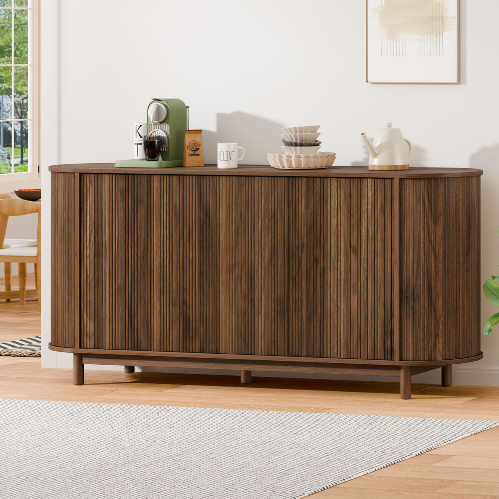 ALFORDSON Buffet Sideboard Cupboard Cabinet Storage Pantry Kitchen Doors Walnut