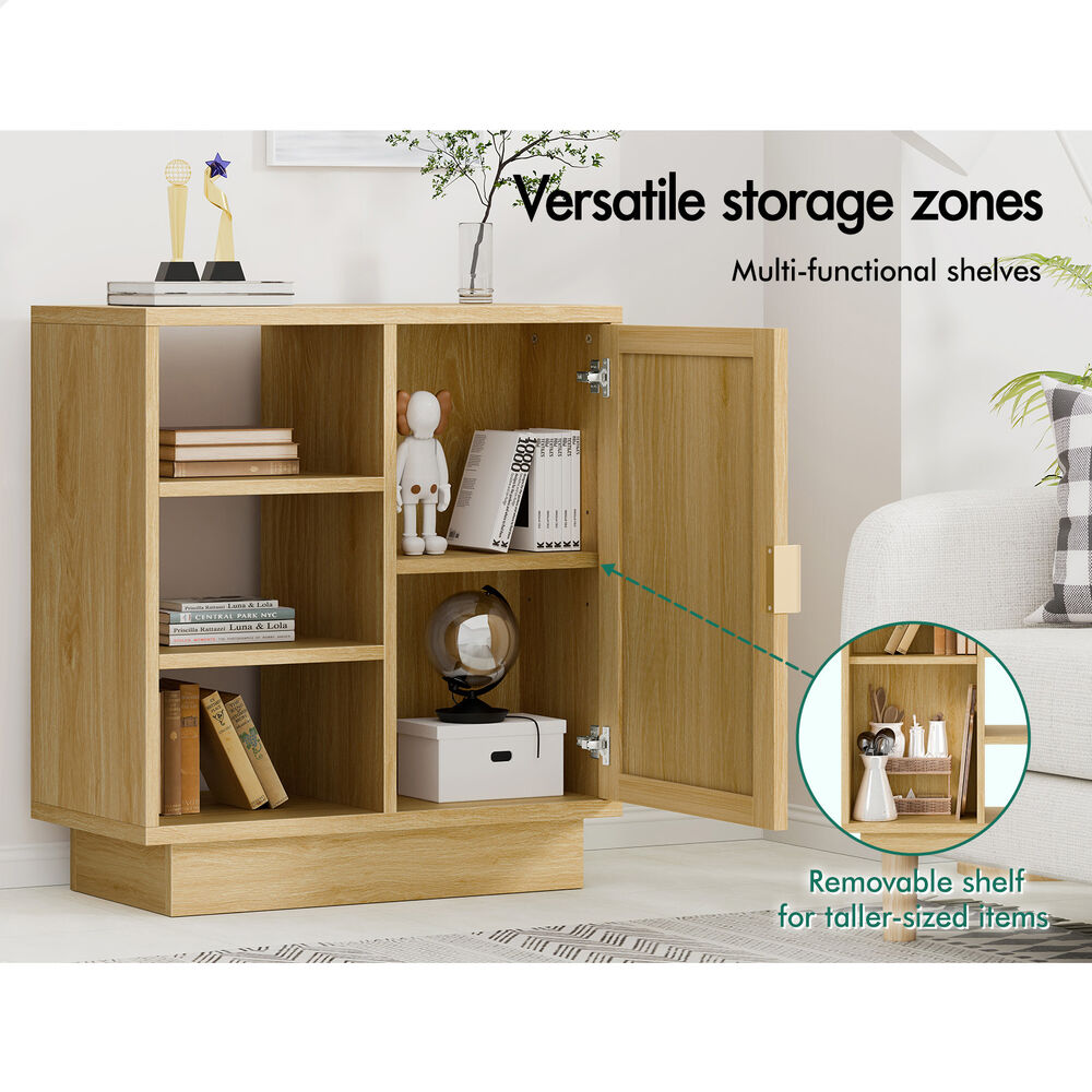 ALFORDSON Buffet Sideboard Storage Cabinet Cupboard Fabric Door Shelves Wood