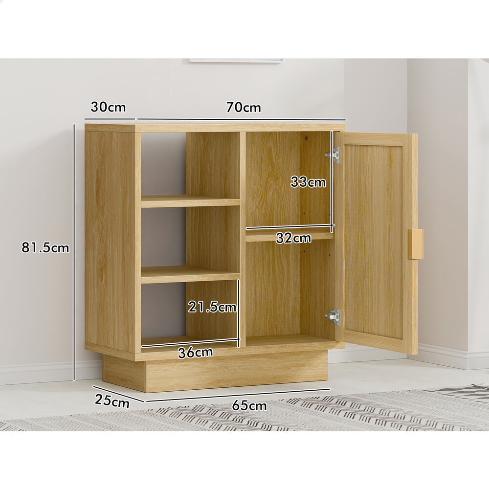 ALFORDSON Buffet Sideboard Storage Cabinet Cupboard Fabric Door Shelves Wood