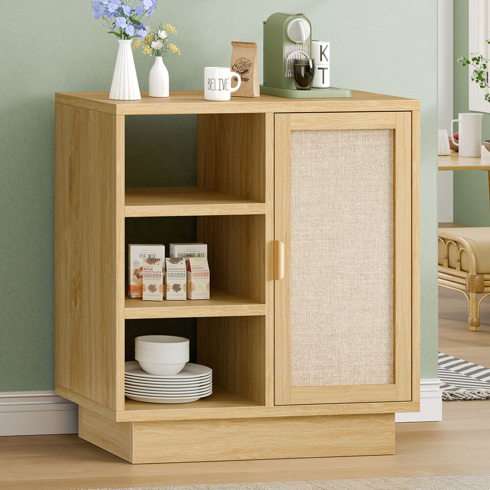 ALFORDSON Buffet Sideboard Storage Cabinet Cupboard Fabric Door Shelves Wood