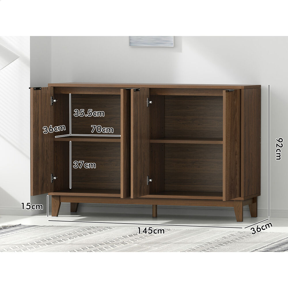 ALFORDSON Sideboard Buffet Storage Cabinet Kitchen Cupboard Hallway Table Walnut