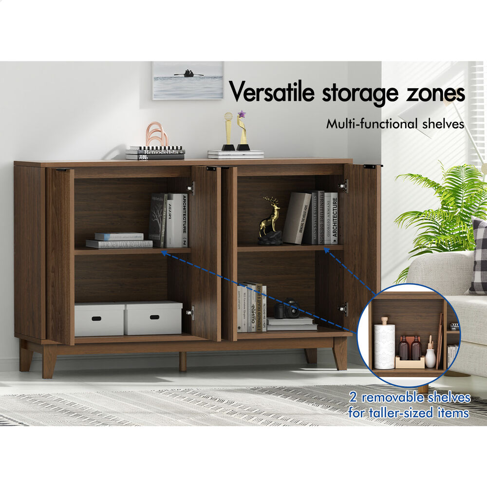 ALFORDSON Sideboard Buffet Storage Cabinet Kitchen Cupboard Hallway Table Walnut