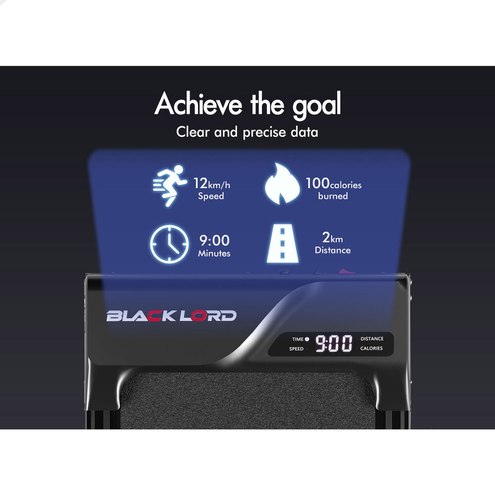 BLACK LORD Treadmill Electric Walking Pad Incline Foldable Home Gym Fitness