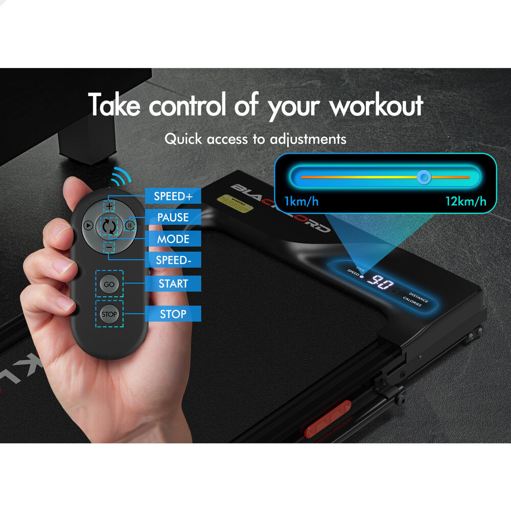 BLACK LORD Treadmill Electric Walking Pad Incline Foldable Home Gym Fitness