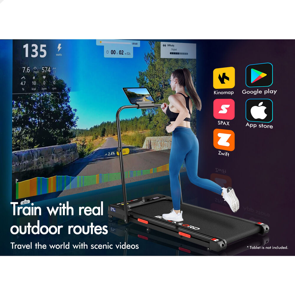 BLACK LORD Treadmill Electric Walking Pad Incline Foldable Home Gym Fitness