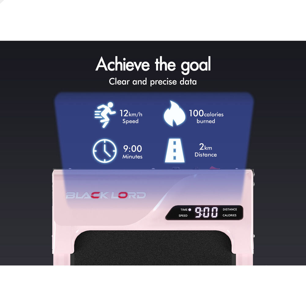 BLACK LORD Treadmill Electric Walking Pad Incline Foldable Home Gym Fitness Pink