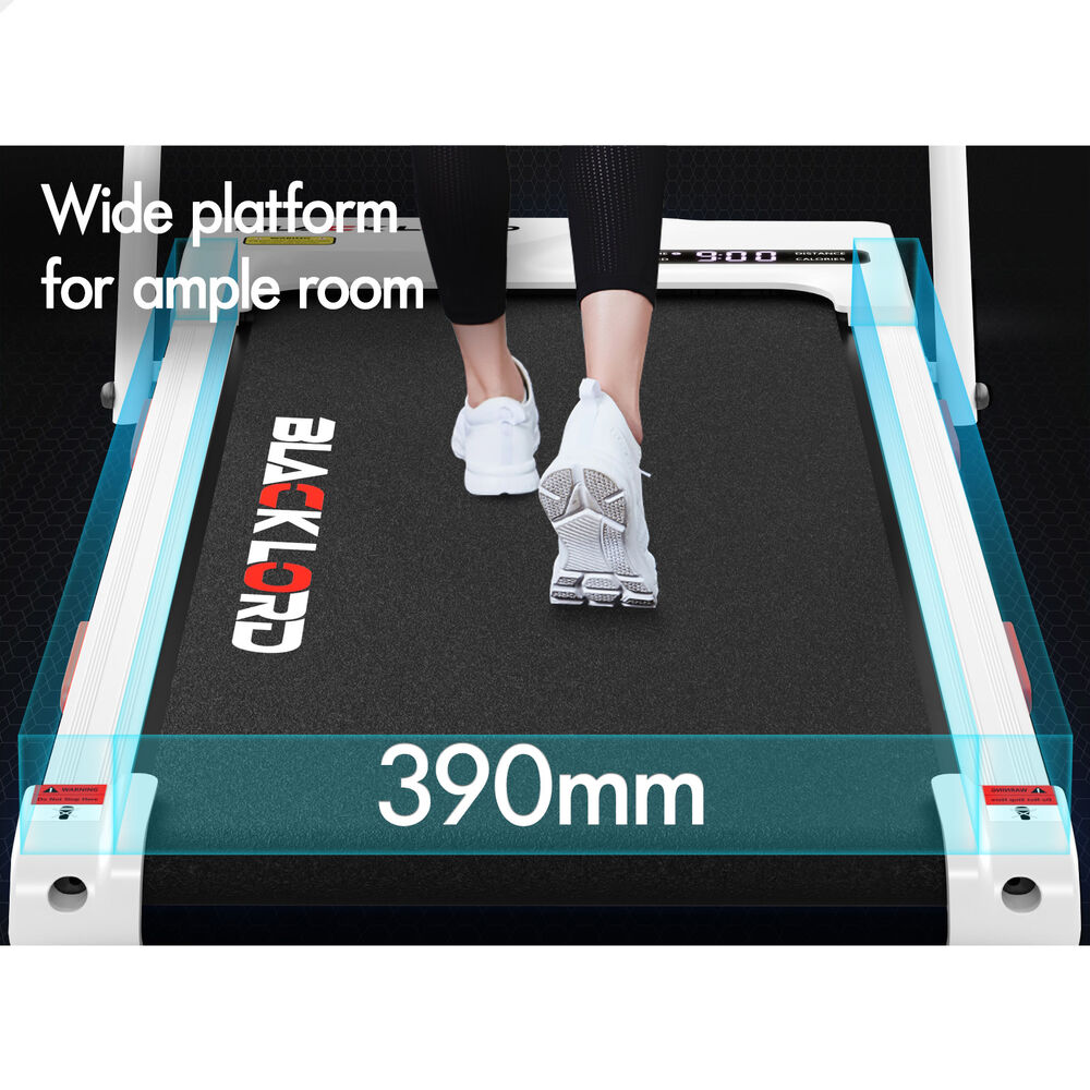 BLACK LORD Treadmill Electric Walking Pad Incline Foldable Home Gym Office White