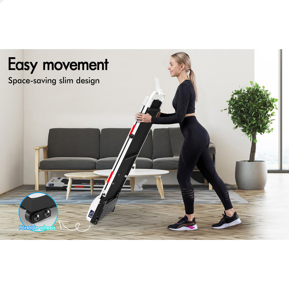 BLACK LORD Treadmill Electric Walking Pad Incline Foldable Home Gym Office White