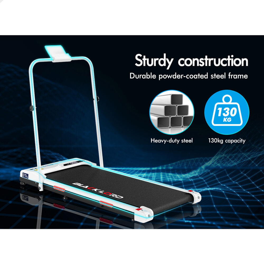 BLACK LORD Treadmill Electric Walking Pad Incline Foldable Home Gym Office White