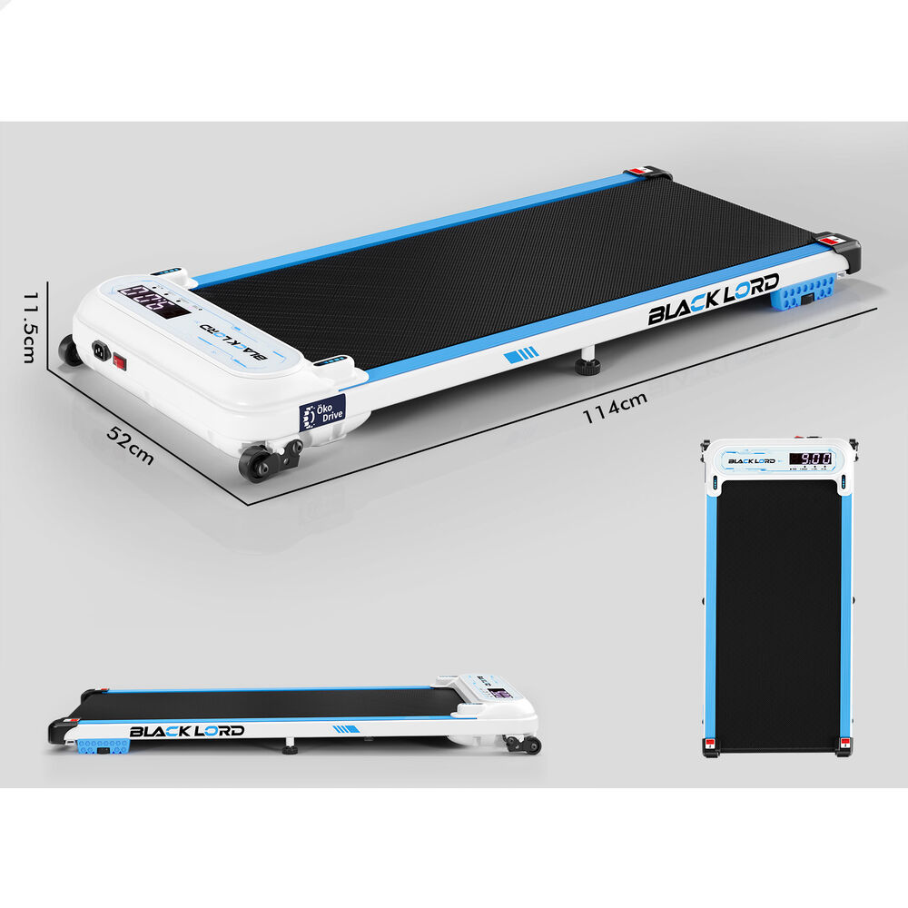 BLACK LORD Treadmill Electric Walking Pad Incline Shock Absorbers Blue White