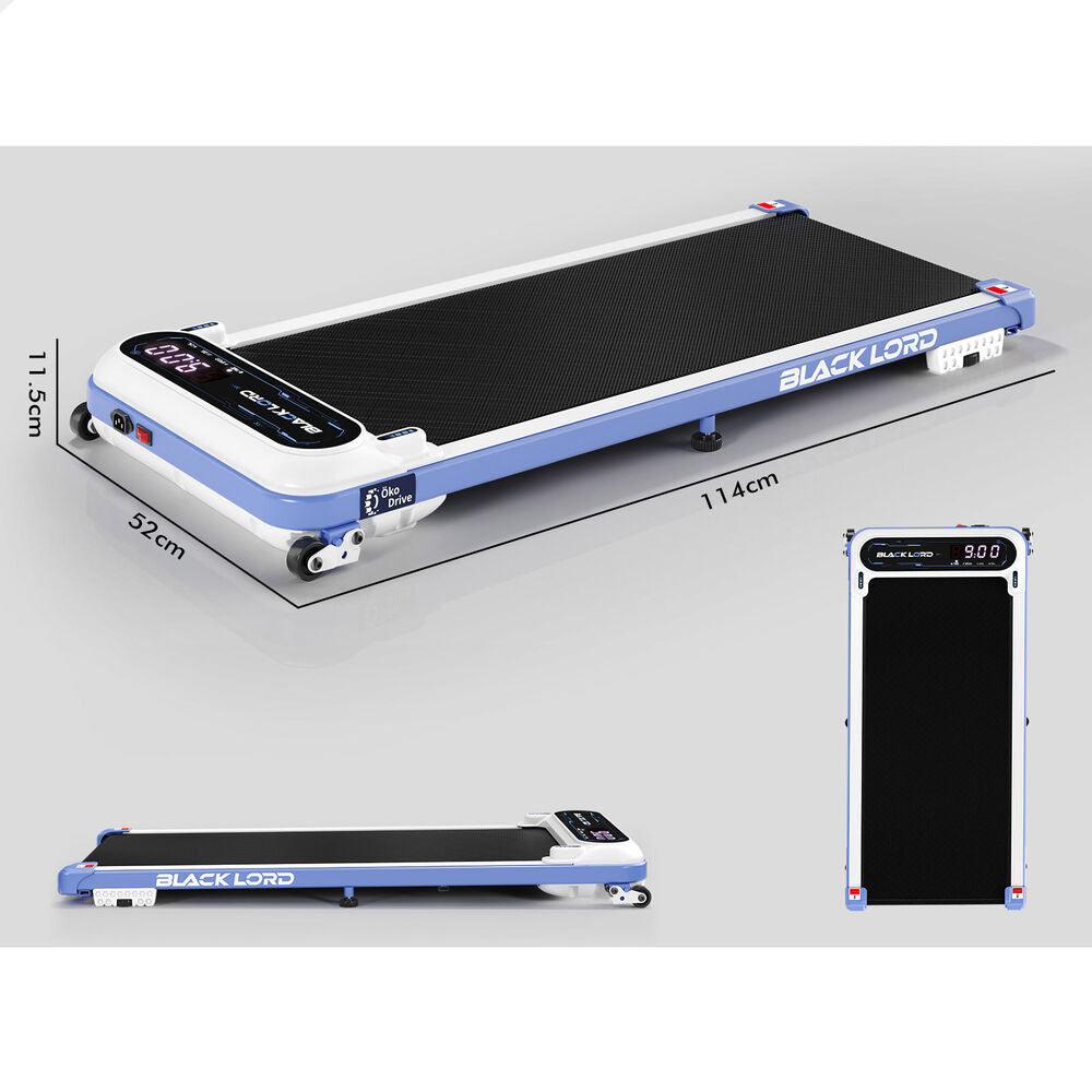 BLACK LORD Treadmill Electric Walking Pad Incline Shock Absorbers Grayish Blue