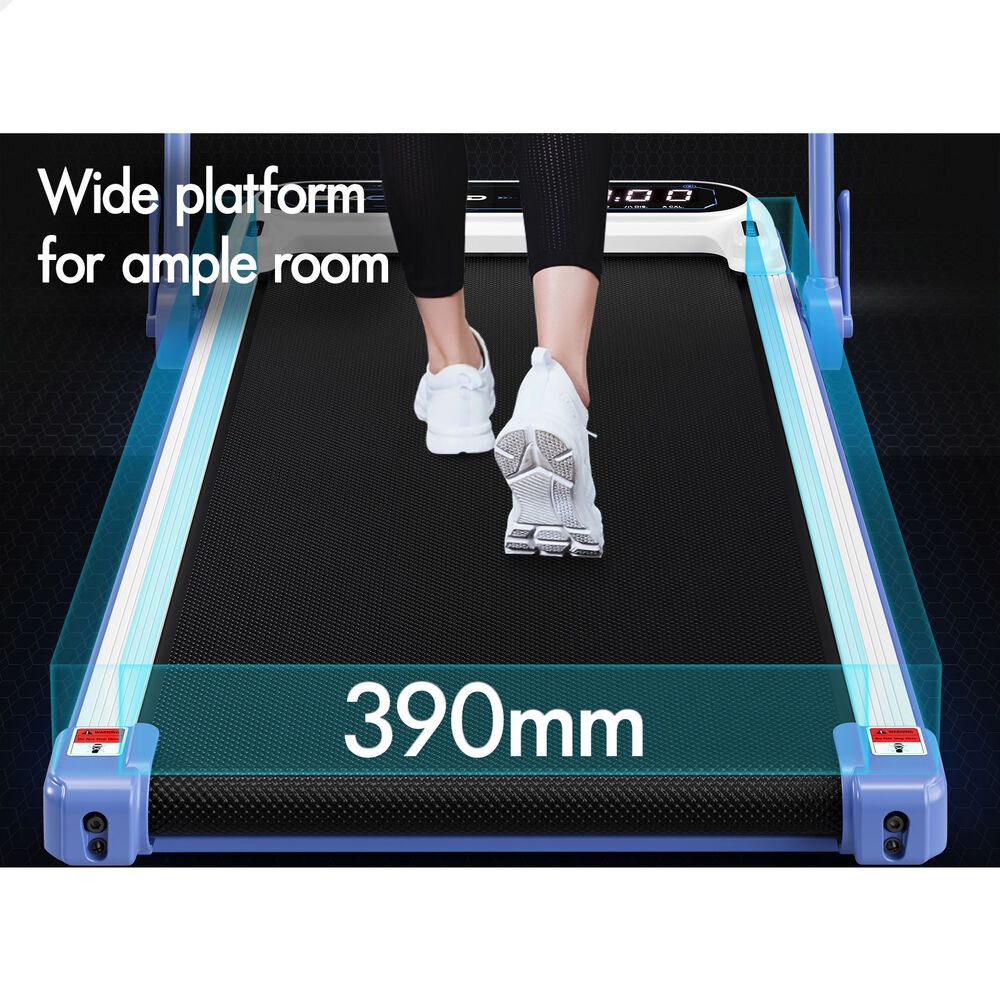 BLACK LORD Treadmill Electric Walking Pad Incline Cushioning Foldable Blue-grey
