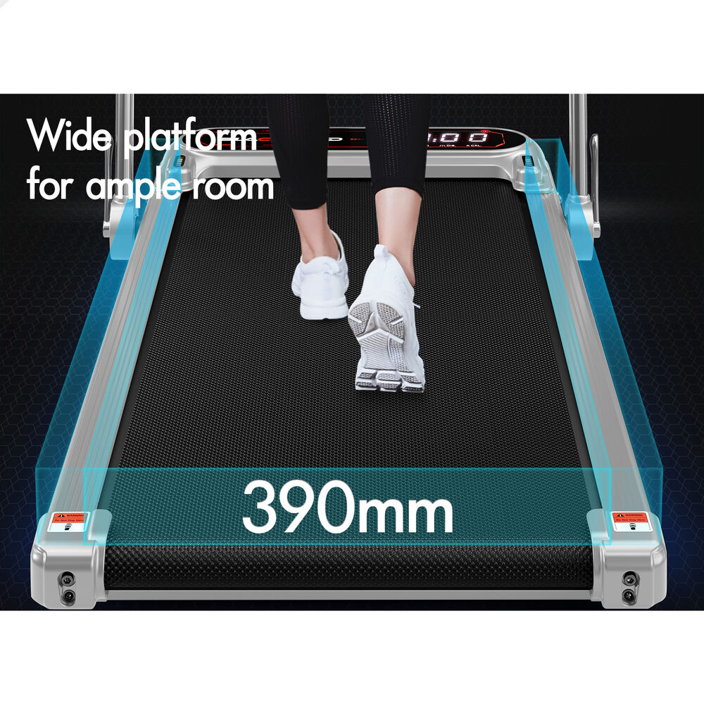 BLACK LORD Treadmill Electric Walking Pad Incline Shock Absorber Foldable Silver