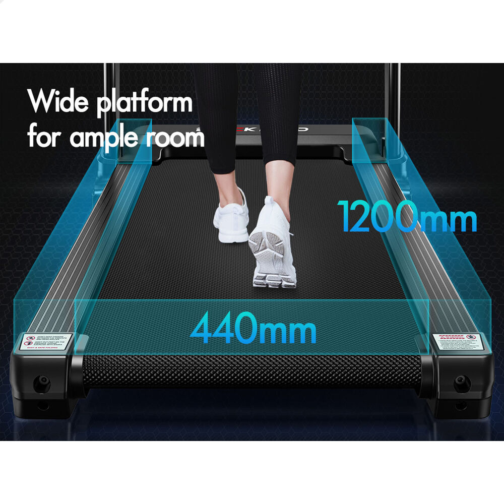 BLACK LORD Treadmill Electric 20% Auto Incline Running Machine Foldable 440mm