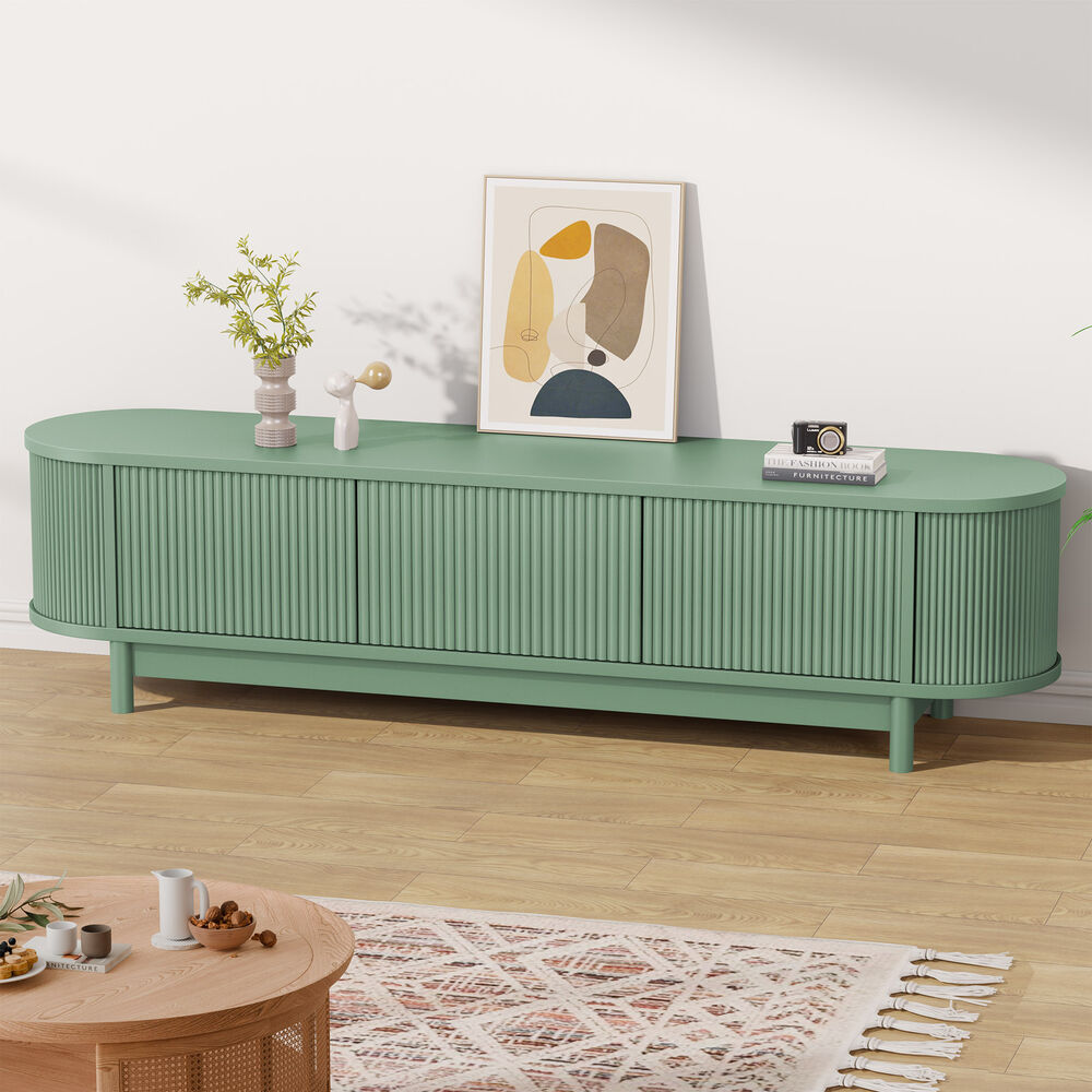 ALFORDSON TV Cabinet Entertainment Unit Stand 160cm Storage Shelf Green