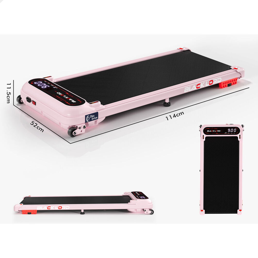 BLACK LORD Treadmill Electric Walking Pad Running Machine Incline Gym Pink