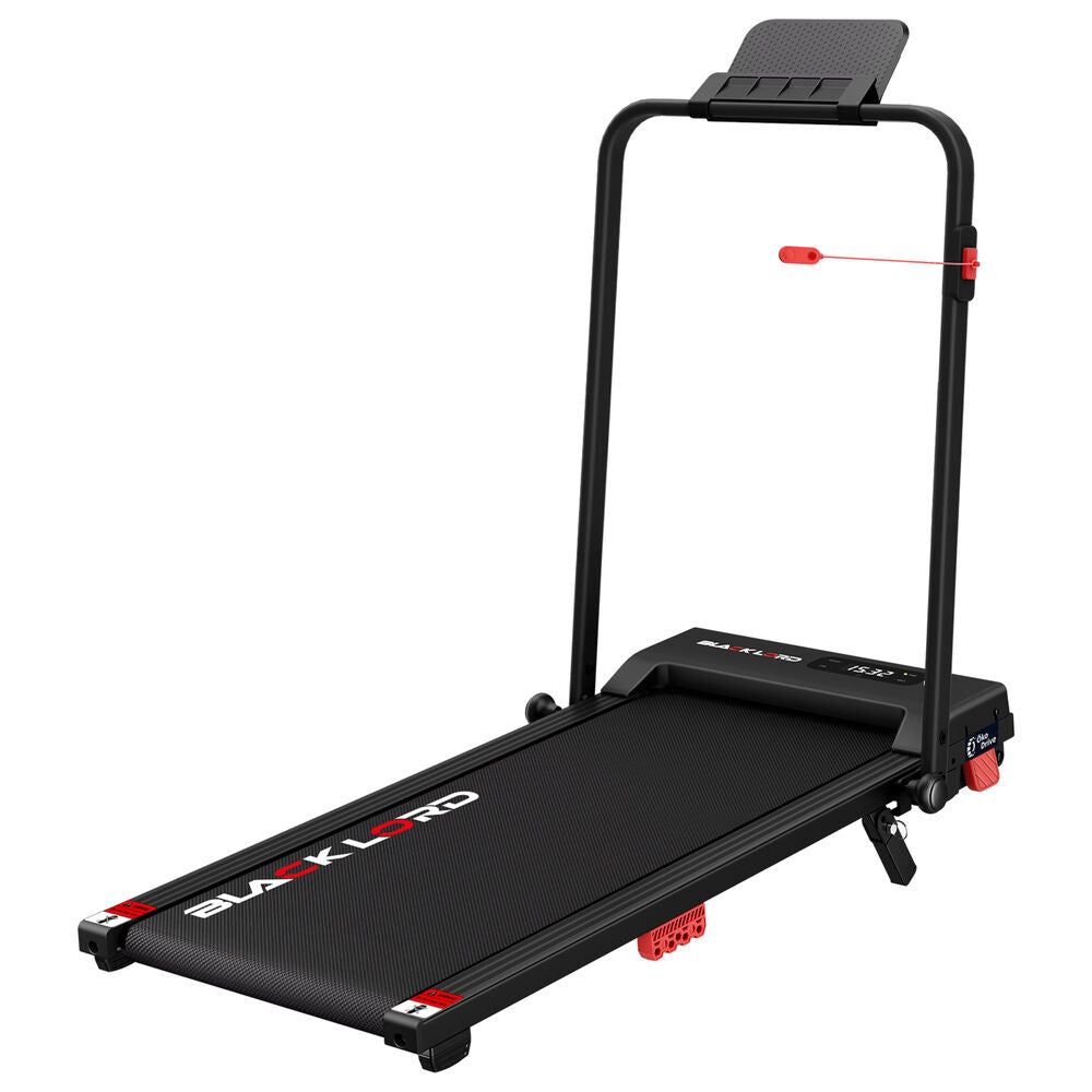 BLACK LORD Treadmill Walking Pad 14% Incline Foldable Magnetic Remote 38cm Black