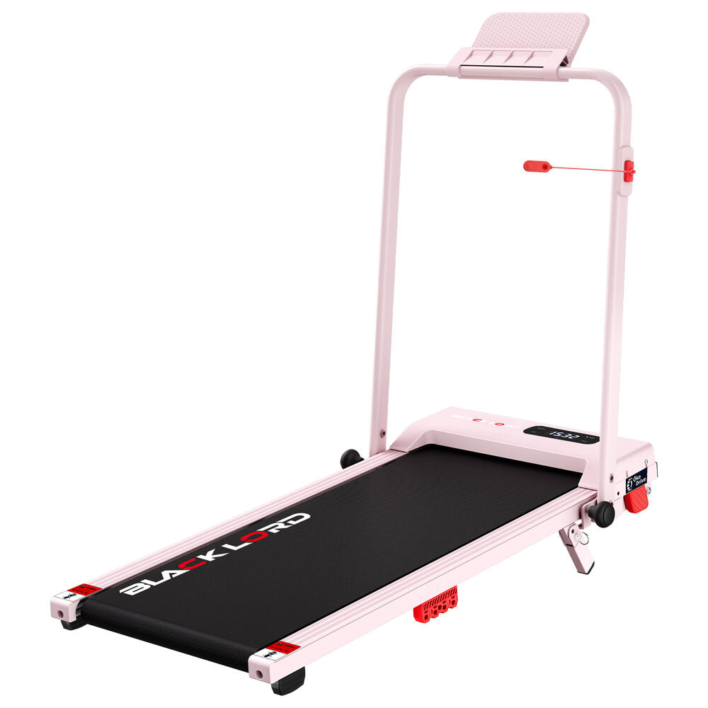 BLACK LORD Treadmill Walking Pad 14% Incline Foldable Magnetic Remote 38cm Pink