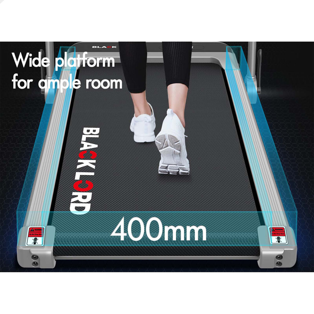BLACK LORD Treadmill Electric Walking Pad Incline Home Gym Foldable Silver