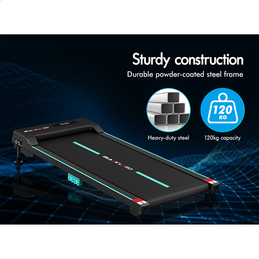 BLACK LORD Walking Pad Treadmill 12% Incline Under Desk Magnetic Remote Cyan