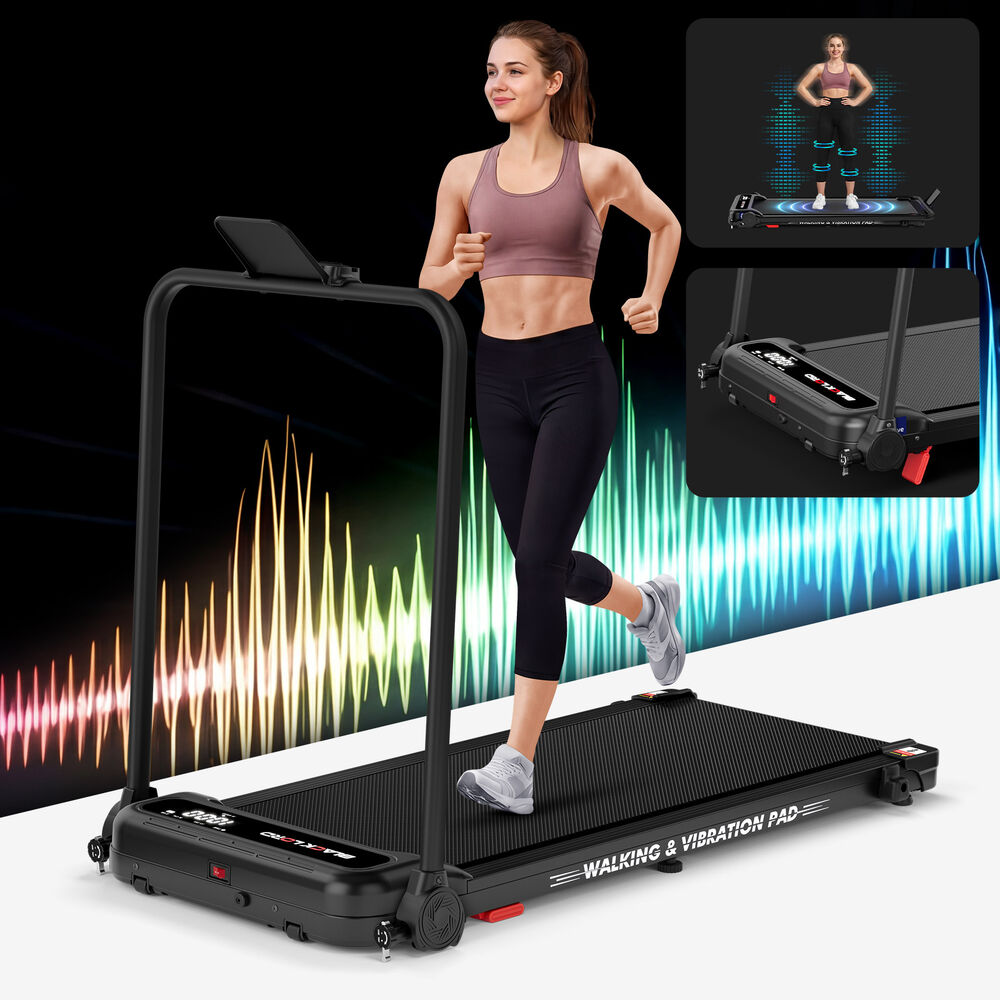 BLACK LORD Treadmill 4-in-1 Walking Vibration Pad Incline Foldable Home Gym