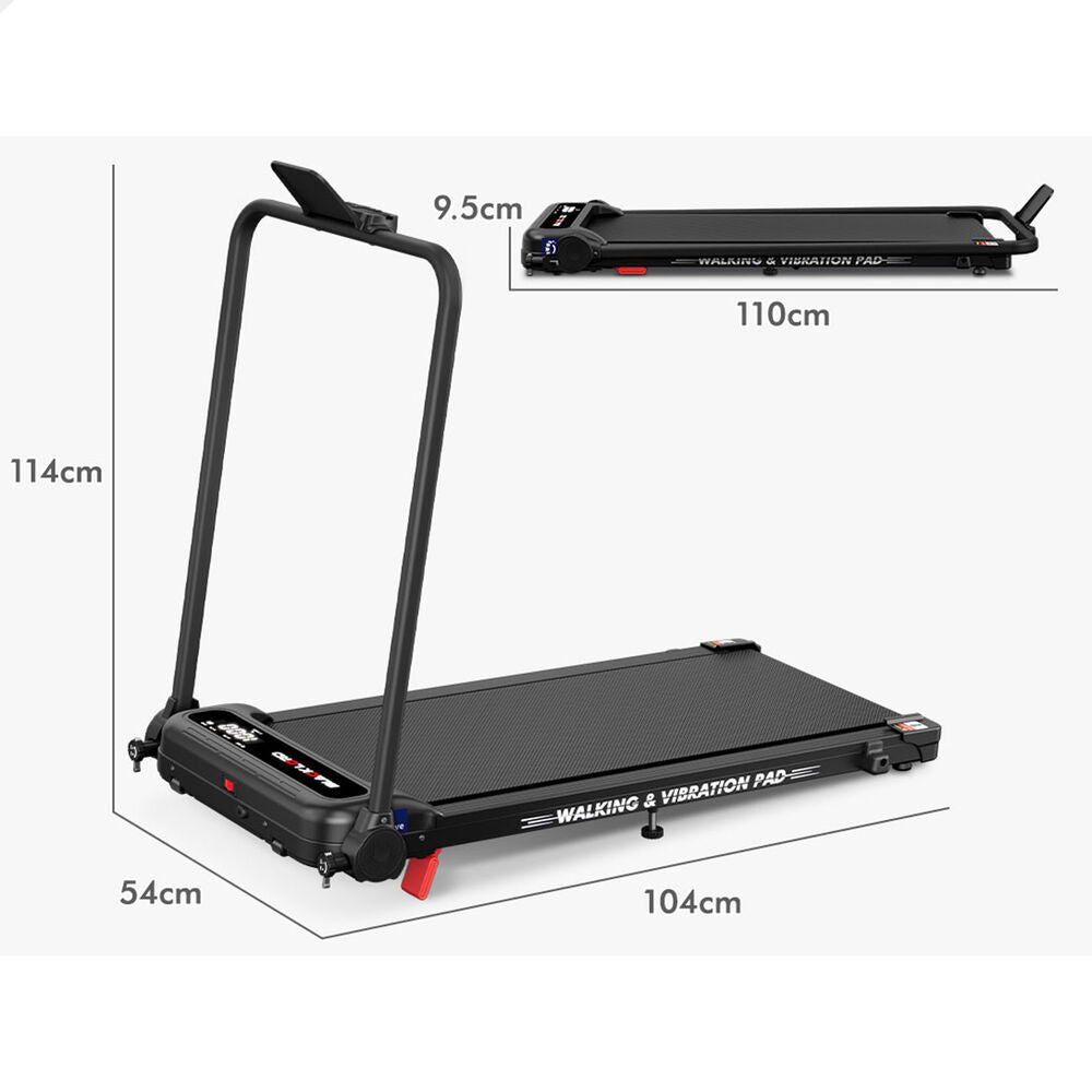 BLACK LORD Treadmill 4-in-1 Walking Vibration Pad Incline Foldable Home Gym