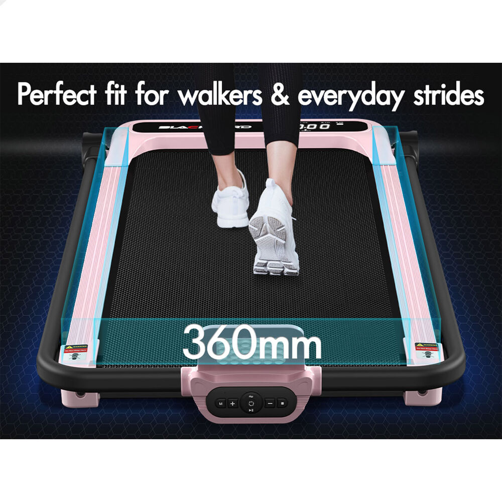 BLACK LORD Treadmill 4-in-1 Walking Vibration Pad Incline Home Gym Foldable Pink