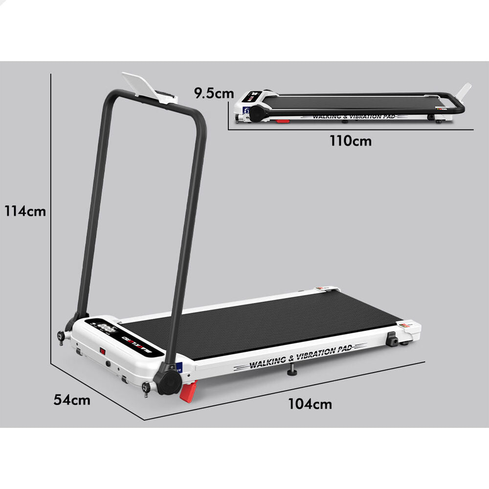 BLACK LORD Treadmill 4-in-1 Walking Vibration Pad Incline Foldable Home Gym
