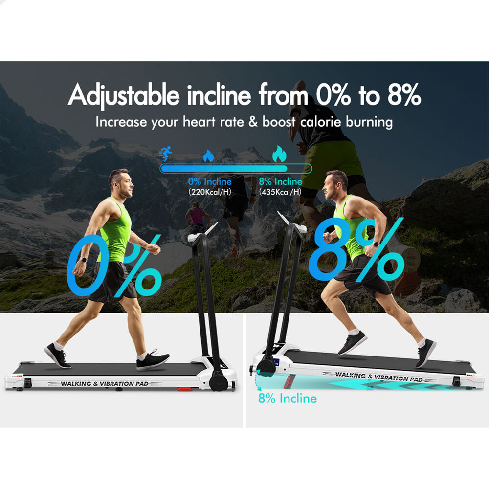 BLACK LORD Treadmill 4-in-1 Walking Vibration Pad Incline Foldable Home Gym